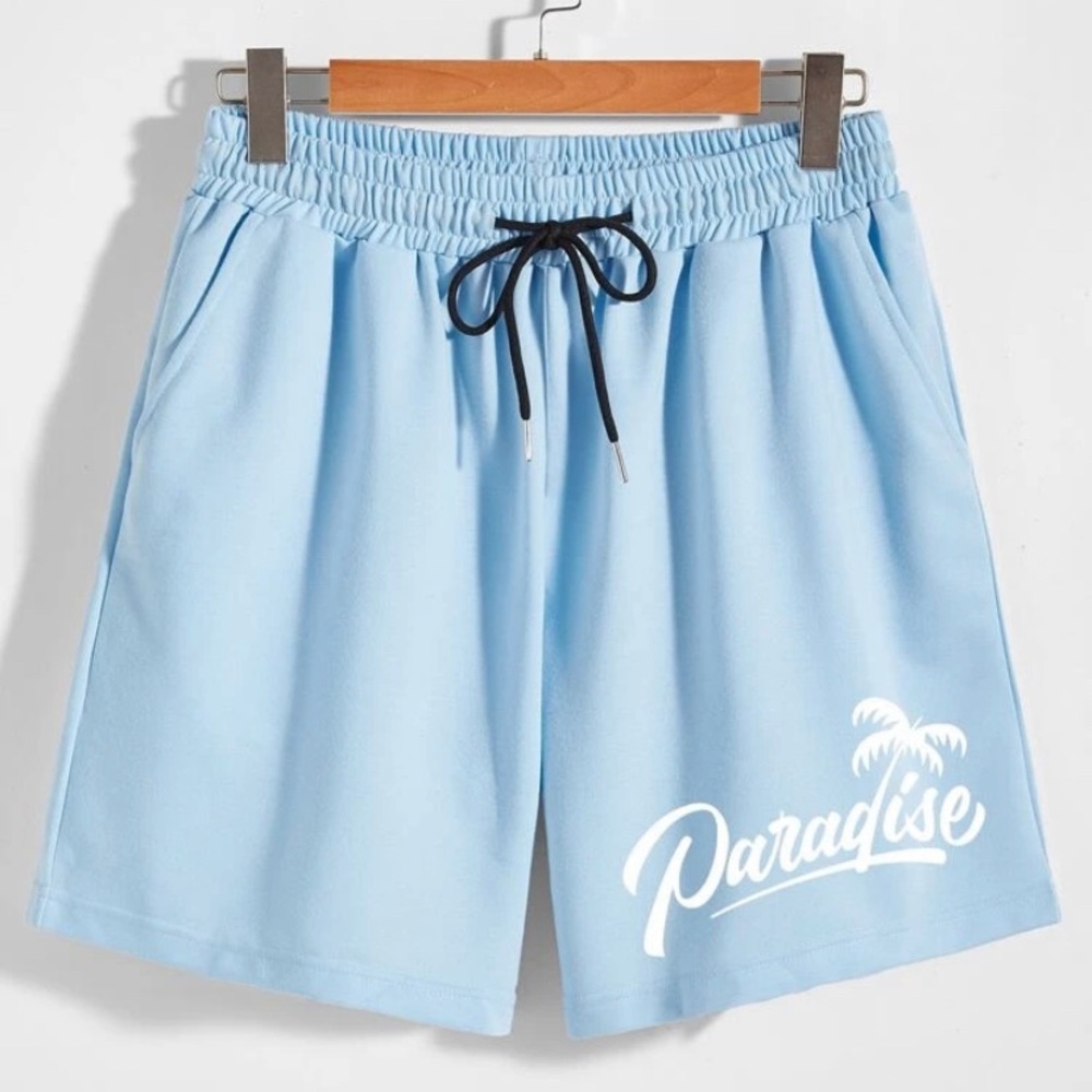 Guys Letter Graphic Shorts